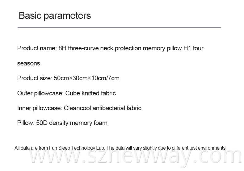 8h H1 Memory Foam Pillow